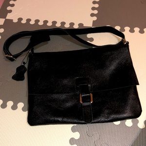Brand New Black Leather Martin Jones Bag